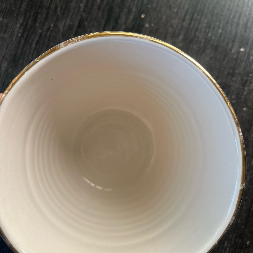 YESTERYEAR FOR ANTHROPOLOGIE BY BRIDGET BODENHAM CREAM DOT MUG 3 1/2" STONEWARE - Picture 10 of 10